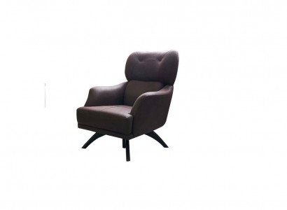 Armchair single-seater cocktail chair fabric brown modern seating